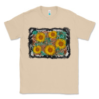 Mushroom leather sunflower background Classic Tee - AdoDesignShop