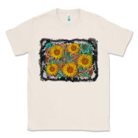 Natural leather sunflower background Classic Tee - AdoDesignShop