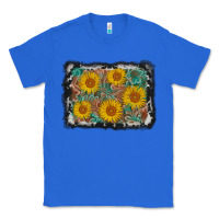 True Royal leather sunflower background Classic Tee - AdoDesignShop
