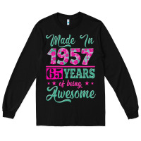 Black made in 1957, 65 years of being awesome kopya Long Sleeve Tee - Jasminsmagicworld