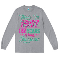 Heather Grey made in 1957, 65 years of being awesome kopya Long Sleeve Tee - Jasminsmagicworld
