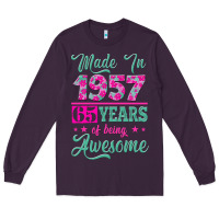 Plum made in 1957, 65 years of being awesome kopya Long Sleeve Tee - Jasminsmagicworld