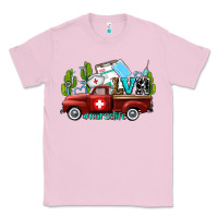 Bubblegum Pink lvn nurse truck with cactus and sunflowers Classic Tee - AdoDesignShop