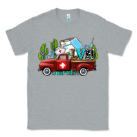 Heather Grey lvn nurse truck with cactus and sunflowers Classic Tee - AdoDesignShop