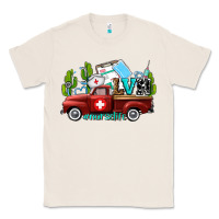 Natural lvn nurse truck with cactus and sunflowers Classic Tee - AdoDesignShop