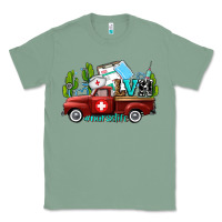 Sage lvn nurse truck with cactus and sunflowers Classic Tee - AdoDesignShop
