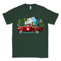 Sports Green lvn nurse truck with cactus and sunflowers Classic Tee - AdoDesignShop