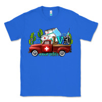 True Royal lvn nurse truck with cactus and sunflowers Classic Tee - AdoDesignShop