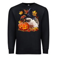Black Halloween Hedgehog Premium Sweatshirt - LillyAllenDesigns