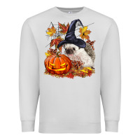 Dove Grey Halloween Hedgehog Premium Sweatshirt - LillyAllenDesigns