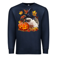Navy Halloween Hedgehog Premium Sweatshirt - LillyAllenDesigns