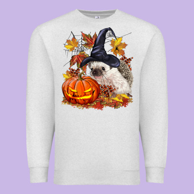 Halloween Hedgehog Premium Sweatshirt Designed By Lillyallendesigns