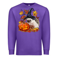 Purple Halloween Hedgehog Premium Sweatshirt - LillyAllenDesigns
