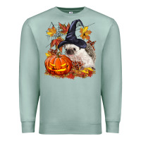 Seafoam Halloween Hedgehog Premium Sweatshirt - LillyAllenDesigns