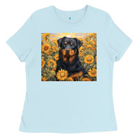 Baby Blue rotweiler Ladies Tee - Unal Design