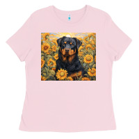 Bubblegum Pink rotweiler Ladies Tee - Unal Design