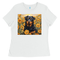 White rotweiler Ladies Tee - Unal Design