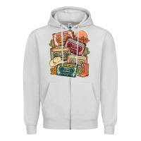 Dove Grey country cassette tapes Zipper Hoodie - MaliasSmallBusiness