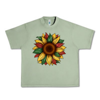 Oil Green juneteenth sunflower Urban Heavy Tee - Artiststas