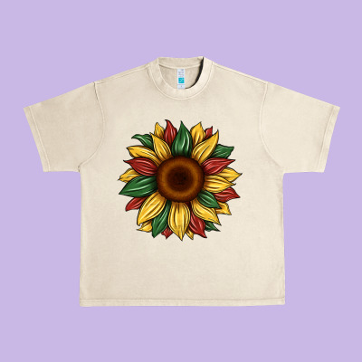 Juneteenth Sunflower Urban Heavy Tee Designed By Artiststas