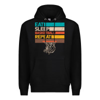 Black Eat Sleep Basketball Repeat Premium Hoodie - Bettercallsaul