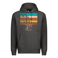Charcoal Heather Eat Sleep Basketball Repeat Premium Hoodie - Bettercallsaul