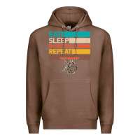 Chestnut Eat Sleep Basketball Repeat Premium Hoodie - Bettercallsaul