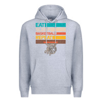 Heather Grey Eat Sleep Basketball Repeat Premium Hoodie - Bettercallsaul