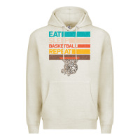 Oatmeal Heather Eat Sleep Basketball Repeat Premium Hoodie - Bettercallsaul