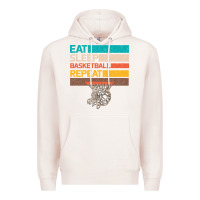 Pale Pink Eat Sleep Basketball Repeat Premium Hoodie - Bettercallsaul