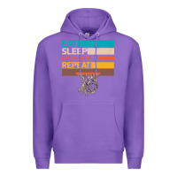 Purple Eat Sleep Basketball Repeat Premium Hoodie - Bettercallsaul