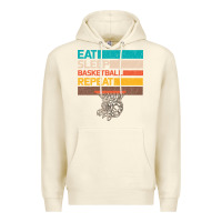 Sandshell Eat Sleep Basketball Repeat Premium Hoodie - Bettercallsaul