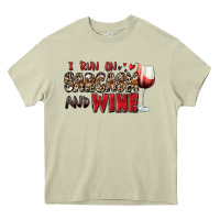 Mossy i run on sarcasm and wine Heavy Core Tee - Zillion Design Studio
