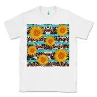 White sunflower western seamless Classic Tee - AdoDesignShop