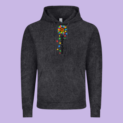 Autism Mama Sunflower Black Vintage Hoodie Designed By Jahusdesignshop