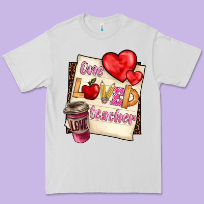 One Loved Teacher Premium Tee Designed By Barkaloodesign