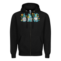 Black sunflower gnomes Zipper Hoodie - MaliasSmallBusiness