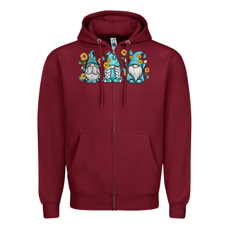 Sunflower Gnomes Zipper Hoodie by MaliasSmallBusiness | Teevron