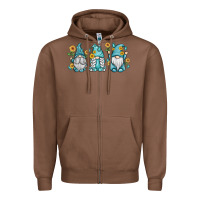 Chestnut sunflower gnomes Zipper Hoodie - MaliasSmallBusiness