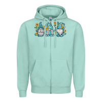 Seafoam sunflower gnomes Zipper Hoodie - MaliasSmallBusiness