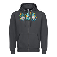 Smoke sunflower gnomes Zipper Hoodie - MaliasSmallBusiness