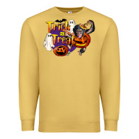 Antique Gold Trick Or Treat Chimpanzee Premium Sweatshirt - LillyAllenDesigns