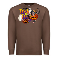 Chestnut Trick Or Treat Chimpanzee Premium Sweatshirt - LillyAllenDesigns