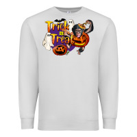 Dove Grey Trick Or Treat Chimpanzee Premium Sweatshirt - LillyAllenDesigns