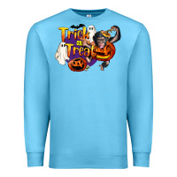 Ocean Blue Trick Or Treat Chimpanzee Premium Sweatshirt - LillyAllenDesigns