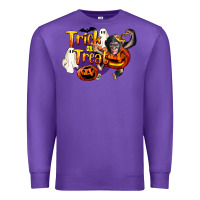 Purple Trick Or Treat Chimpanzee Premium Sweatshirt - LillyAllenDesigns