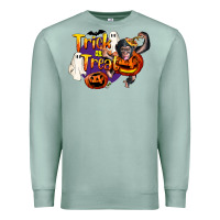 Seafoam Trick Or Treat Chimpanzee Premium Sweatshirt - LillyAllenDesigns