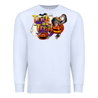 White Trick Or Treat Chimpanzee Premium Sweatshirt - LillyAllenDesigns