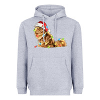 Heather Grey christmas persian cat Heavyweight Hoodie - LillyAllenDesigns