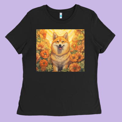 Shiba Inu Ladies Tee Designed By Unal Design